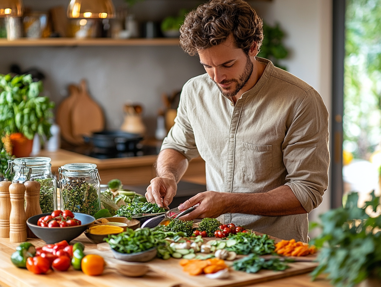 Чоловік середнього віку спить у комфортному ліжку